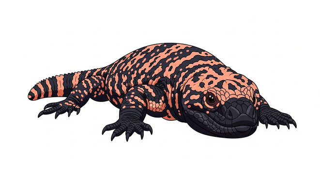 Colorful toy lizard on surface.