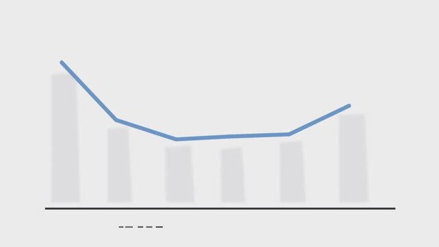 Blue stock chart line graph rising upward trend financial data visualization