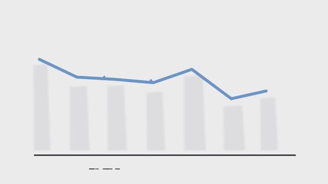 Blue stock chart line graph rising upward trend financial market data visualization