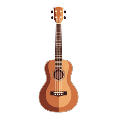 Naklejka premium ukulele instrument music guitar stringed acoustic brown