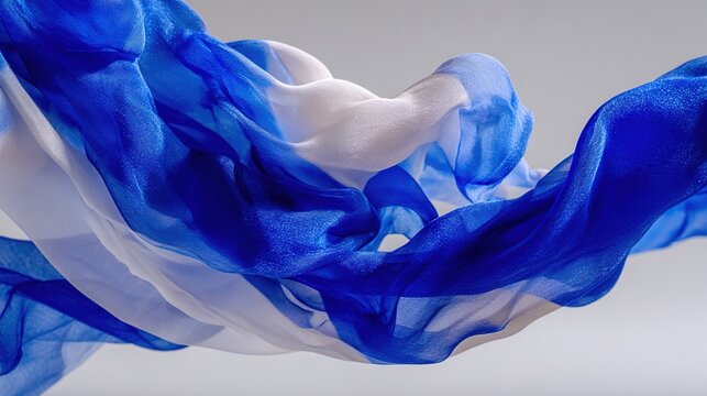 submersion. A piece of fabric immersed in liquid, colors fading from deep blue to pure white. menu design, packaging mockups, designed for culinary blogs and recipe cards for restaurants.