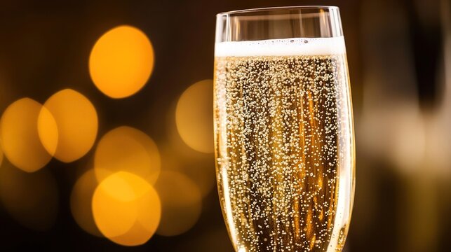effervescence. Sparkling wine glass with rising bubbles forming chains. bar promotions, beverage menus, packaging labels, designed for product packaging and bar promotions, used by sports marketers.