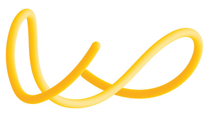 Abstract yellow curved line fluid shape for modern design representing motion and creativity vector illustration © Absarul