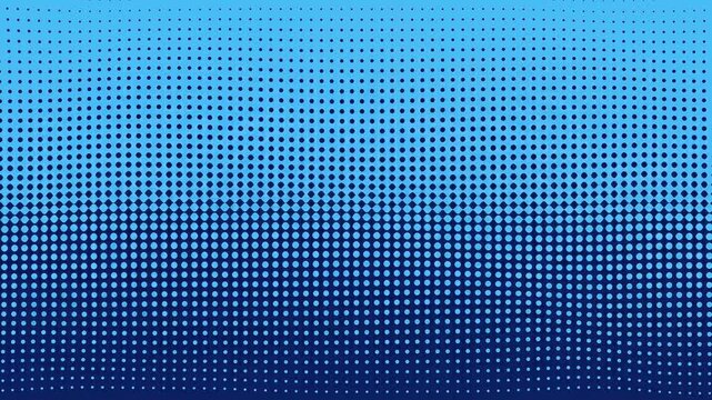 Abstract Blue Gradient Halftone Pattern: A clean, modern design featuring a smooth gradient from light to dark blue, composed of precisely arranged dots creating a classic halftone effect.