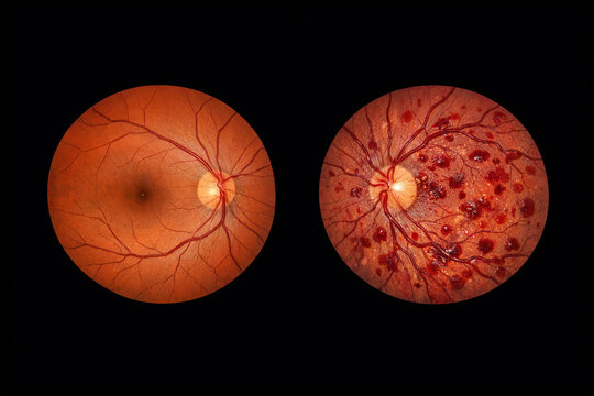 Normal Fundus vs Central Retinal Vein Occlusion