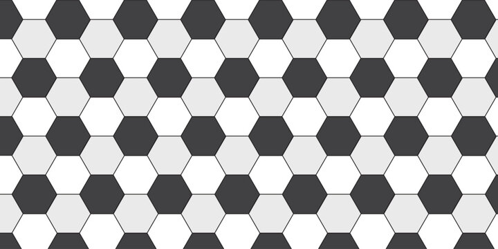 Football seamless pattern. Ball texture background. Flat style. Repeating ball pattern. Soccer ball pattern. Vector illustration.