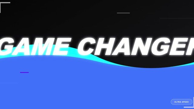 Bold White Game Changer Text On Blue And Black Illustration