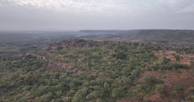Fulamory, Guinea‑Conakry, West Africa Giant Stones and Lush Green Valleys from Above