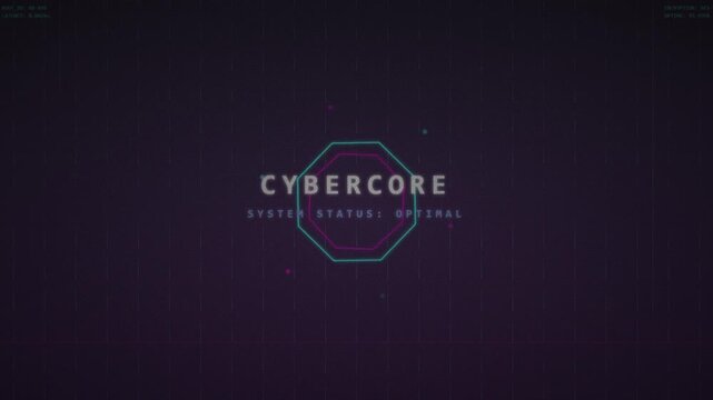 Futuristic Digital Cybercore Interface With System Status Optimal Hud Illustration