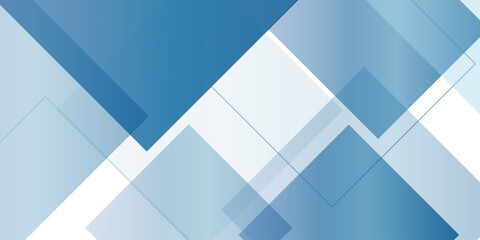 Fototapeta premium White background with gradient blue color rectangle shapes. Modern technology vector design.