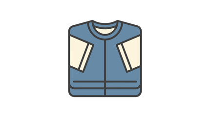 Blue and white crew neck sweatshirt. © Kebo