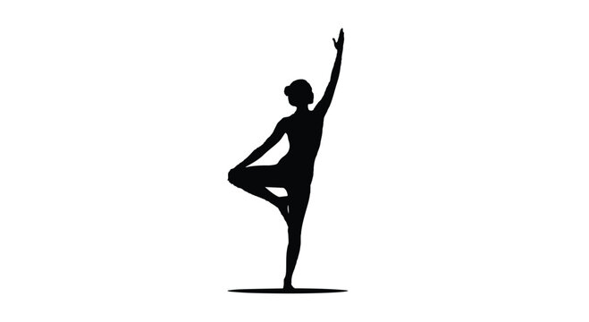 Ballroom dancer silhouette vector illustration with silhouette, ballroom