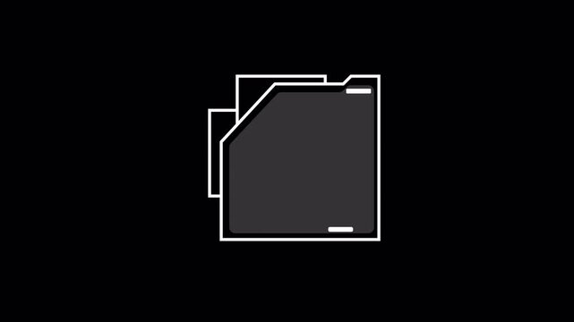HUD Digital  Frame Interface Futuristic  Overlay Alpha Channel Transparent Background 4K Animation