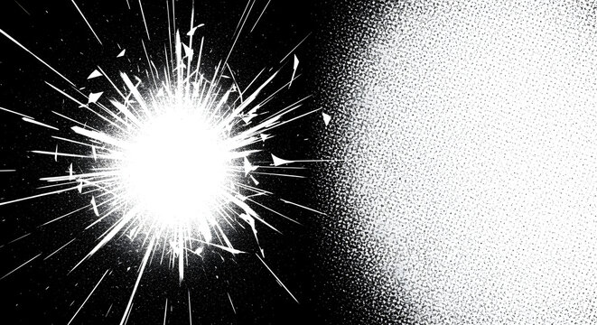 A dramatic burst of sparks radiating from a central point against a dark backdrop. high-quality professional detailed modern elegant stylish