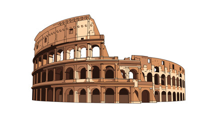 Naklejka premium Ancient Roman Colosseum Architecture Structure.