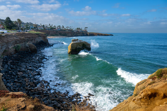 Sunset Cliffs in San Diego, California, USA