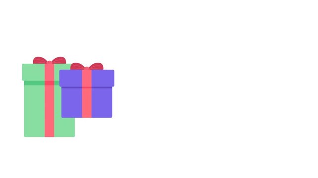 Gift box illustration with colorful present for holiday sale and surprise concept