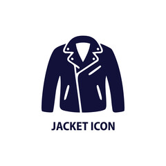 Jacket Icon - Minimal Outline Winter Coat Vector for Clothing and Fashion Design © MdRazibul