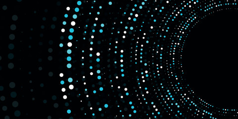 Obraz premium Modern technology background with glowing twisted curved dots design. Futuristic design with glowing light effects. EPS. 3