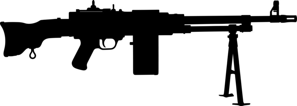 General purpose machine gun mounted on a bipod