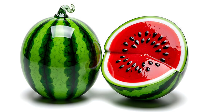 Frutas fant&aacute;sticas de vidro, frutas de vidro, geradas por IA