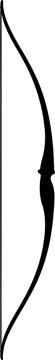 Traditional longbow silhouette for primitive archery