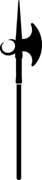 Traditional halberd silhouette featuring axe blade and spear point