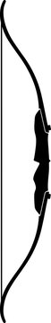 Sporting recurve bow silhouette with ergonomic grip