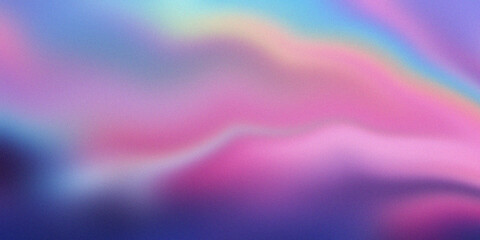 Fototapeta premium Vibrant iridescent rainbow gradient background with soft focus effect