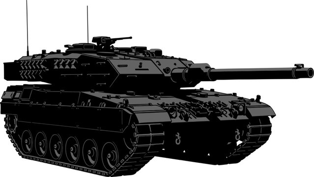 Modern heavy armored main battle tank profile