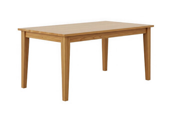 Fototapeta premium A wooden table with four legs isolated on transparent background