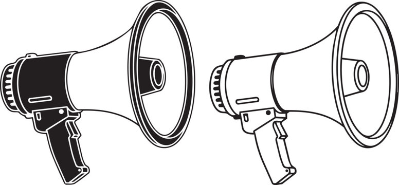 megaphone on white background
