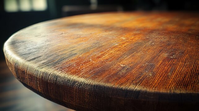 Wooden table top with detailed grain
