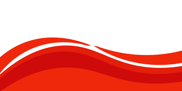 Vector red line background curve element with white space for text and message design, overlapping layers, vector