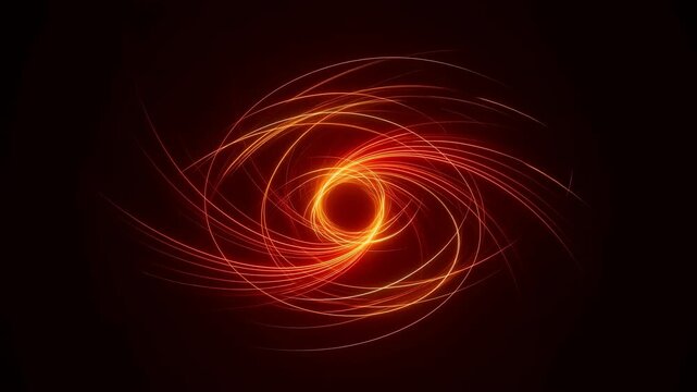 Animated Blazing Spiral With Swirling Light Trails Designed For Cinematic And Technological Visual Displays