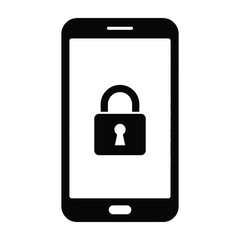 Mobile phone with padlock on screen symbolizing security © AspectDesign