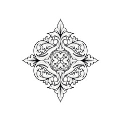 Fototapeta premium Intricate Floral Ornate Design Element.
