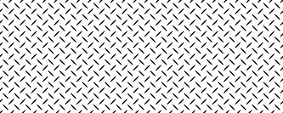 Seamless diamond texture, industrial geometric steel metal plate background - stock vector