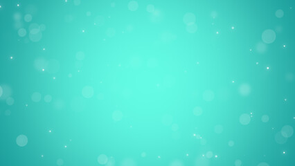 Fototapeta premium Soft blue Green Bokeh Light and Glitter ,Abstract Glow Particles for Relaxing Videos, Meditation, Beauty and Clean Minimal Visuals social media background