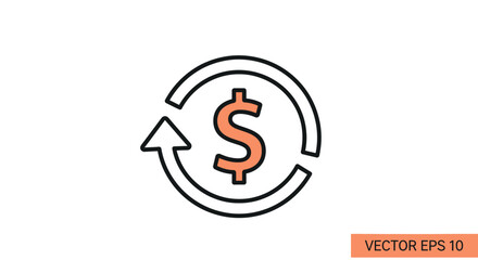 Fototapeta premium Abstract background with a 3d golden dollar currency symbol and green financial arrows representing business success and investment growth in the banking economy