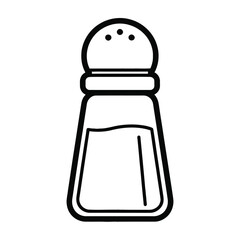 Salt shaker icon simple black line drawing © LineformStudio