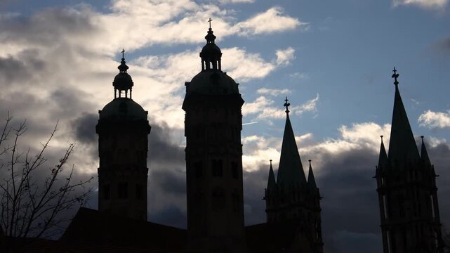 the historic city of naumburg an der saale in germany 4k video