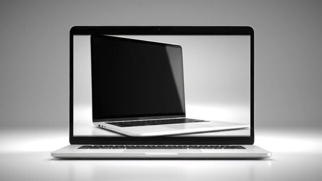 Laptop computer with target crosshair icon on screen display