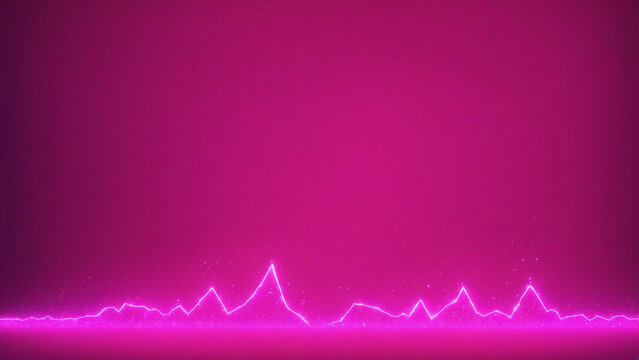 Magenta glowing line chart background