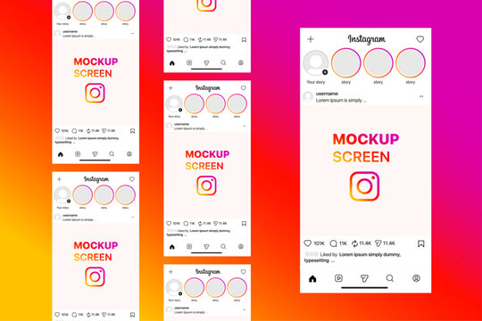 Instagram home mockup.