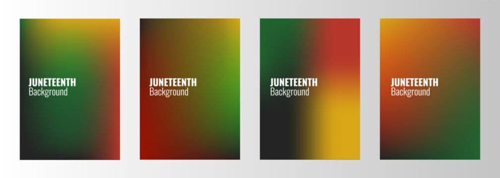 Abstract background. Juneteenth celebration gradient backgrounds. Vector illustration. 