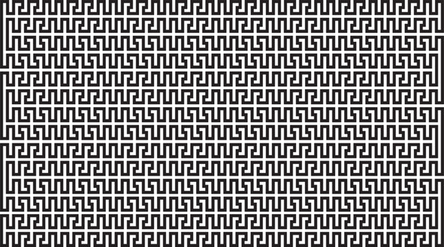Minimalist Greek Key Pattern Seamless Vector &ndash; Geometric Meander Background Design