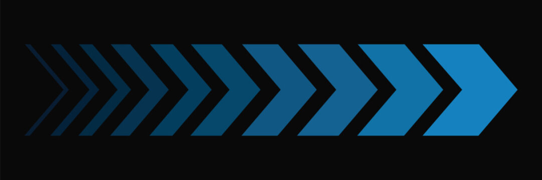 Abstract Blue Gradient Chevron Arrow Directional Motion Graphic Vector