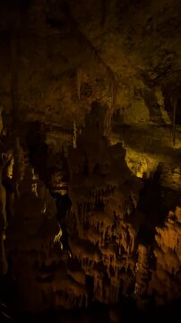 Sarek National Park in Israel. A karst cave in the Judean Mountains near Beit Shemesh.