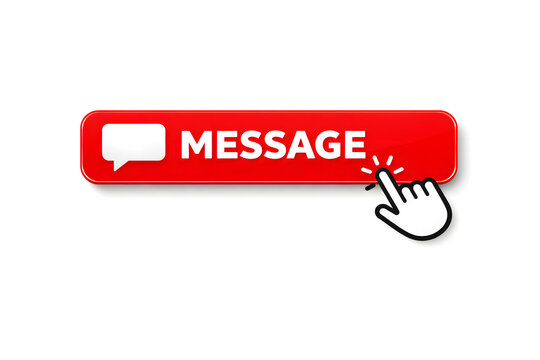 Red message button with cursor click